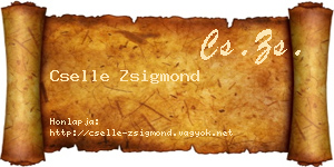Cselle Zsigmond névjegykártya