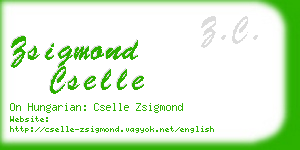 zsigmond cselle business card